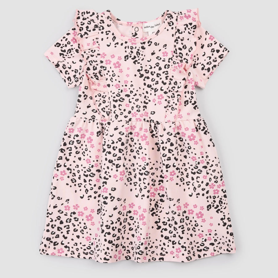 Leopard Print on Light Pink Dress