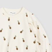 Wild Pineapple on Crème Girls' Sweatshirt