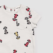 Race Cars on Grey Playsuit
