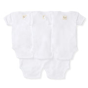 Solid Organic Cotton Short Sleeve Baby Bodysuits 5 Pack