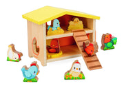 Farm | My First Henhouse | 10 Pieces Toy Set | Wood Toy