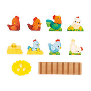 Farm | My First Henhouse | 10 Pieces Toy Set | Wood Toy
