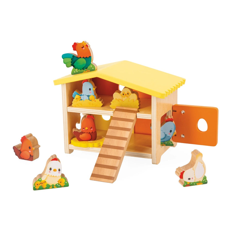 Farm | My First Henhouse | 10 Pieces Toy Set | Wood Toy