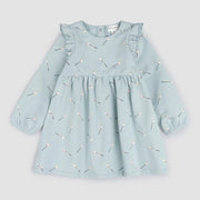 Magic Wand Print on Cloud Blue Terry Dress