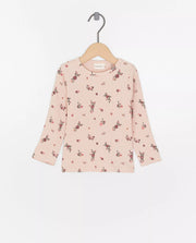 Sepia pink floral top