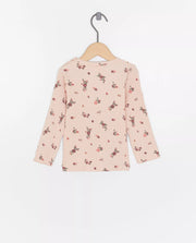 Sepia pink floral top