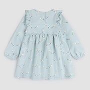 Magic Wand Print on Cloud Blue Terry Dress