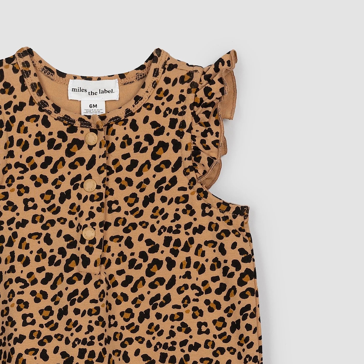 Leopard Print on Baby Girls' Romper