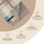 Farmhouse Knitted Plaid Blanket
