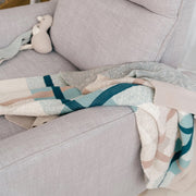 Farmhouse Knitted Plaid Blanket