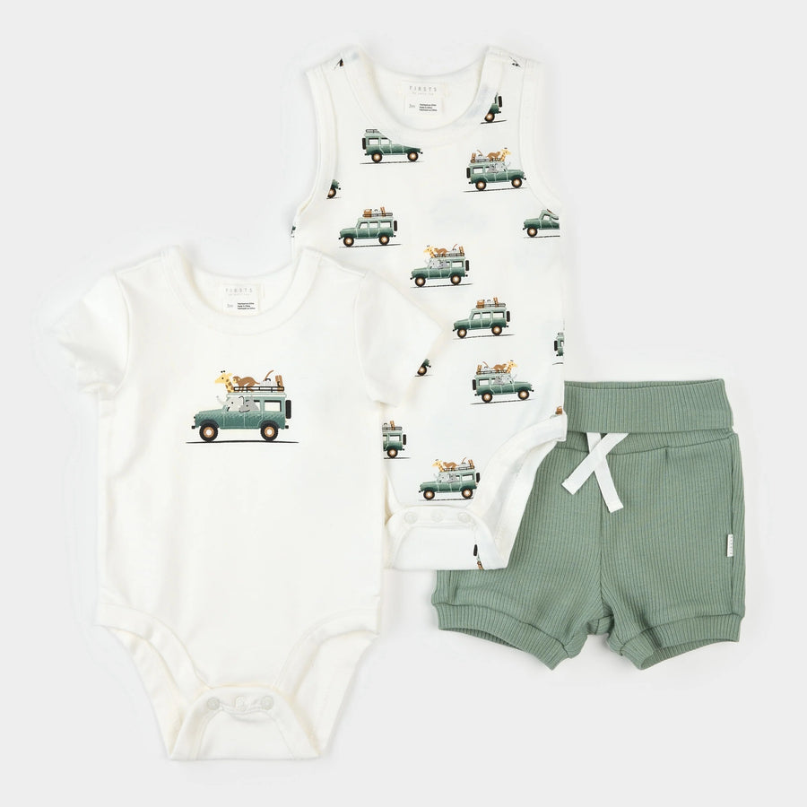 Safari SUV 3pc Bodysuit Set