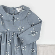 Snowdrop Print Ribbed Dress Set