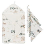 Hooded Baby Bath Towel & Washcloth Set