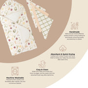 Hooded Baby Bath Towel & Washcloth Set