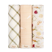Cotton Muslin Swaddle Blanket Set (Set of 3)