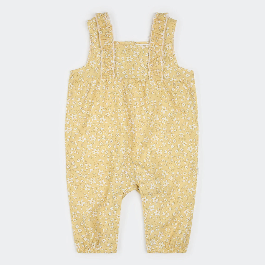 Daffodil Ruffle Cross Hatch Playsuit
