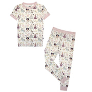 Once Upon A Time Bamboo Short Sleeve Kids Pajama Pant Set