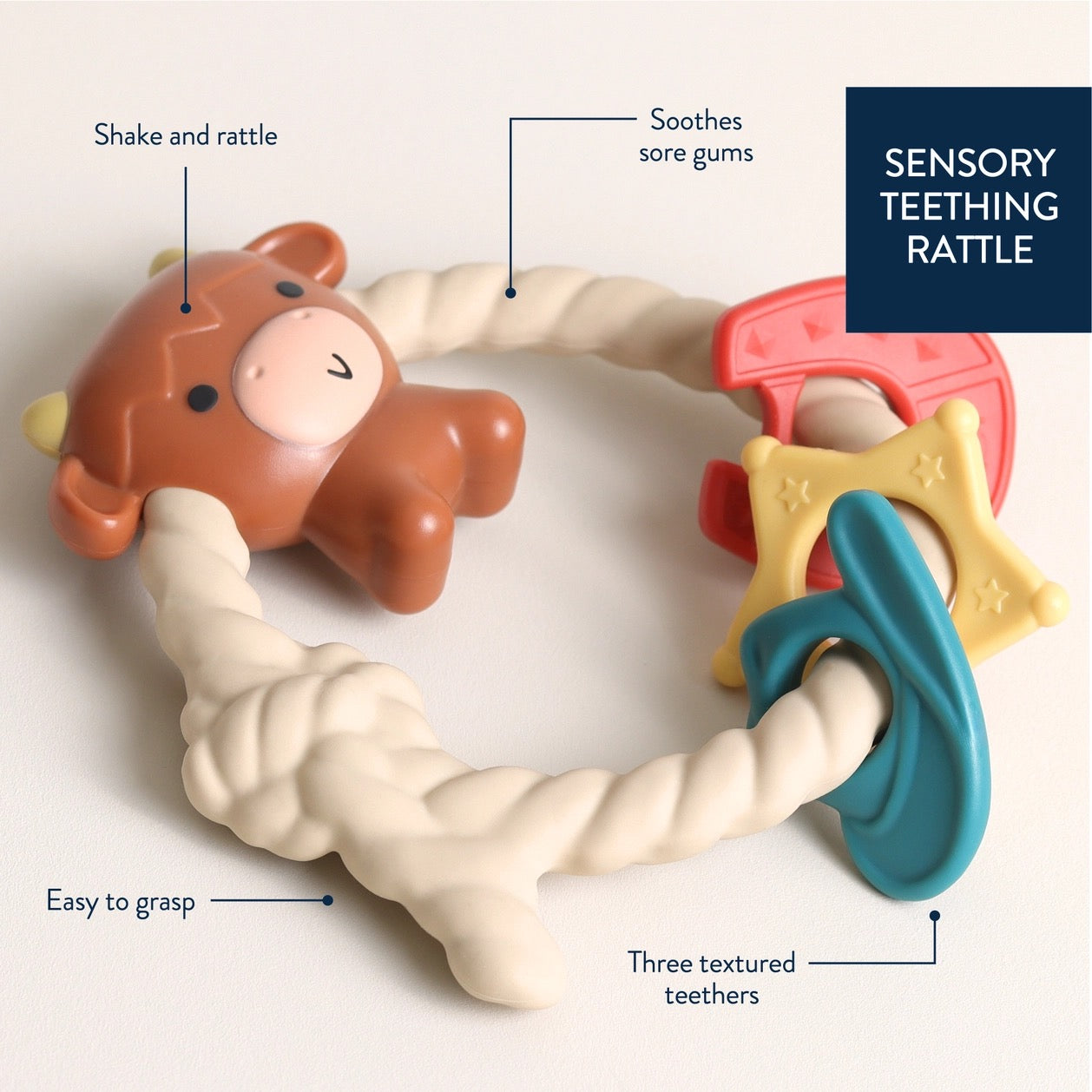 Highland Cow Silicone Teether