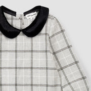 Yarn-Dye Plaid Flannel Collared Dress