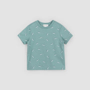 Teal Fishbone Tee