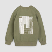 Corn Maze Print on Lichen Green Sweatshirt