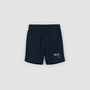 Navy Knit Mesh Shorts