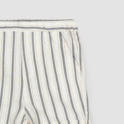 Striped Linen Blend Shorts