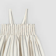 Striped Linen Blend Smocked Tank Dress