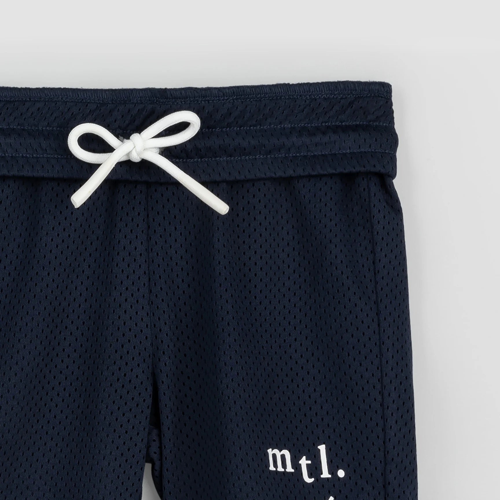 Navy Knit Mesh Shorts