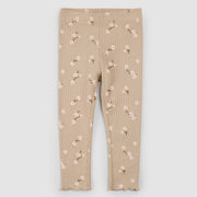 Cherry Blossom Print on Taupe Leggings