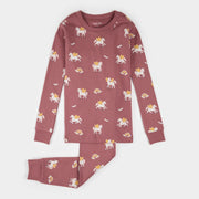 Rainbow Pegasus Print on Dark Pink PJ Set