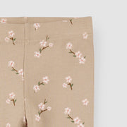 Cherry Blossom Print on Taupe Leggings