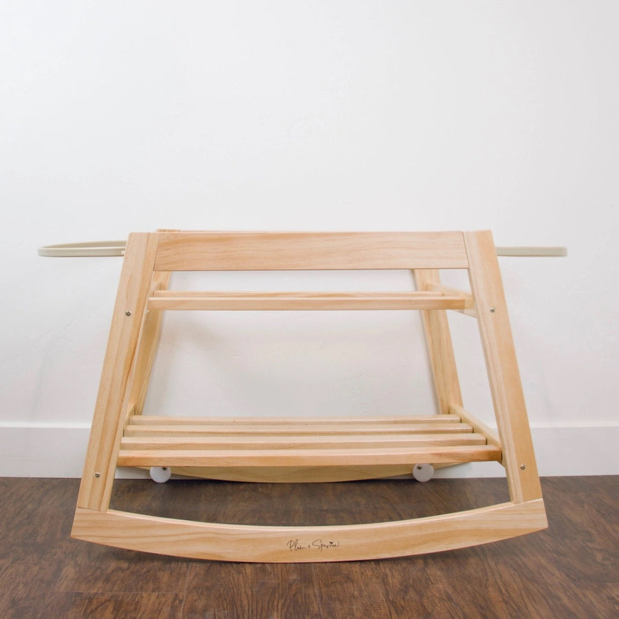 Classic Rocking Moses Bassinet Stand with Brake- Natural