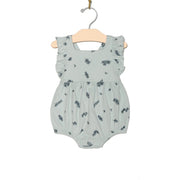 Overall Flutter Romper- Eucalyptus