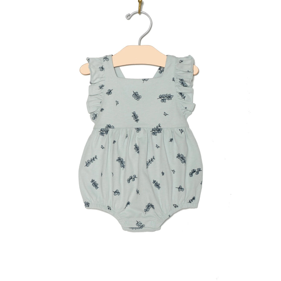 Overall Flutter Romper- Eucalyptus