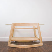 Classic Rocking Moses Bassinet Stand with Brake- Natural