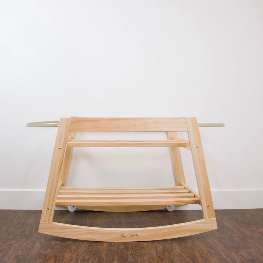 Classic Rocking Moses Bassinet Stand with Brake- Natural