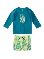 Pineapple Rash Guard Set