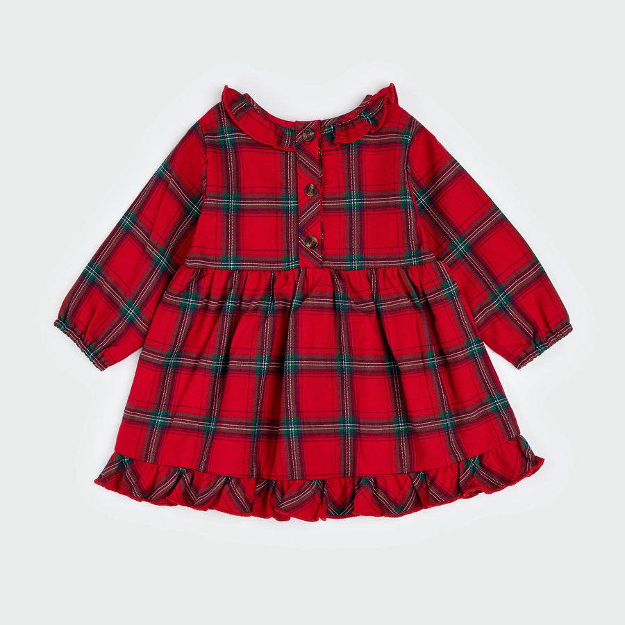 Scarlet Plaid 3pc Flannel Dress Set