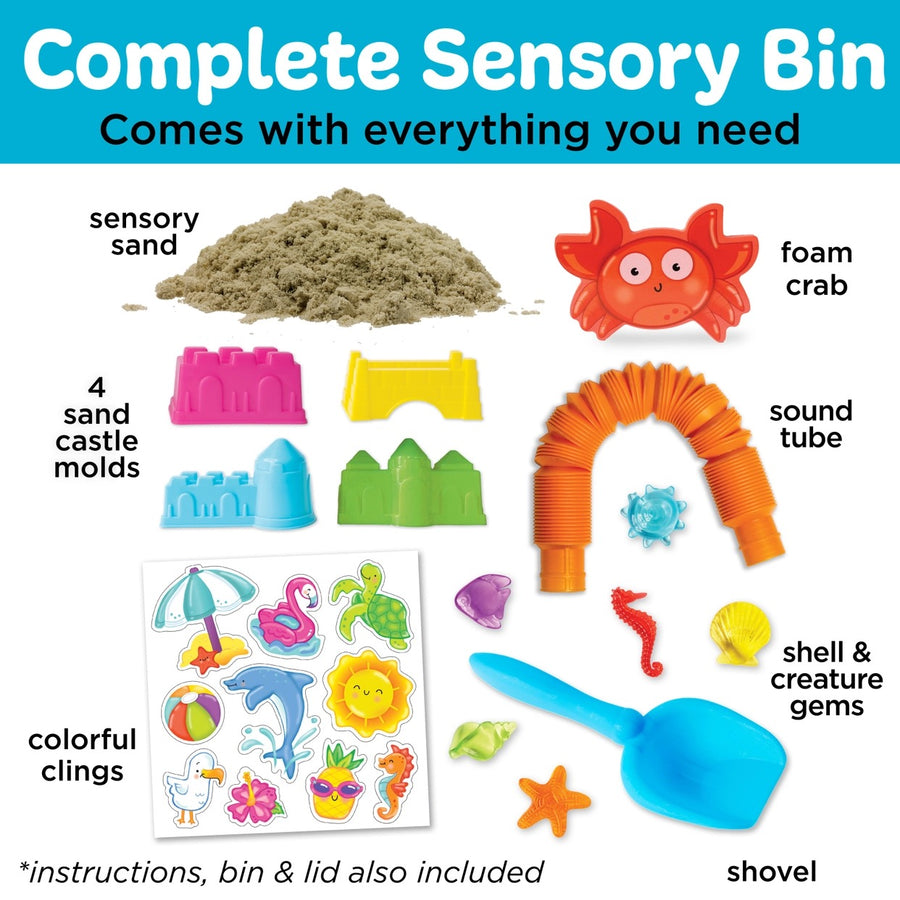 Sensory Bin Activity Bin For Kids-Beach