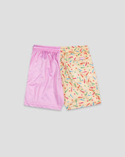 Batter Up Bakery Confetti Cupcake Diamond Air Mesh Shorts