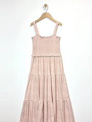 Tween Girls Kids Smocked Tiered Midi Dress
