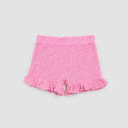 Magenta Ruffled Shorts
