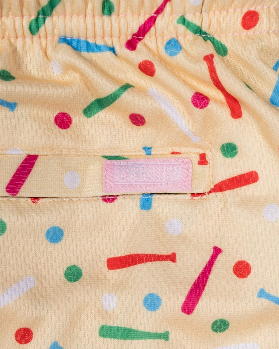 Batter Up Bakery Confetti Cupcake Diamond Air Mesh Shorts
