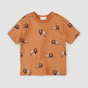 Lion Print on Copper T-Shirt