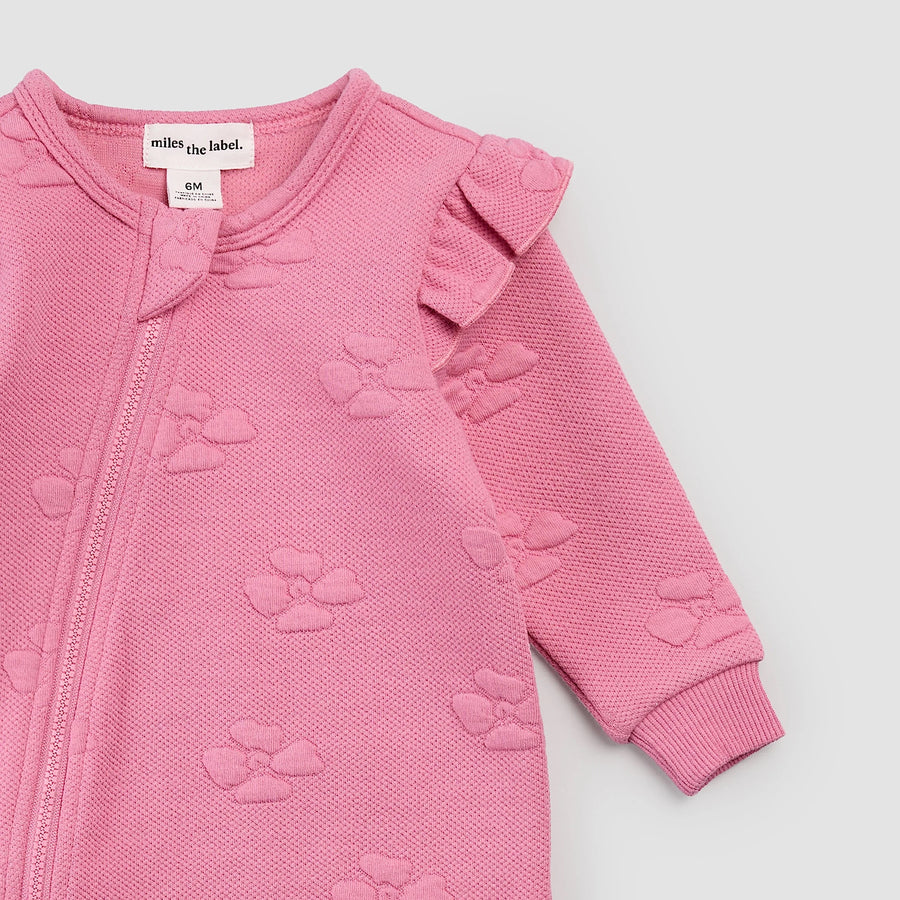 Hibiscus on Magenta Ruffled Playsuit