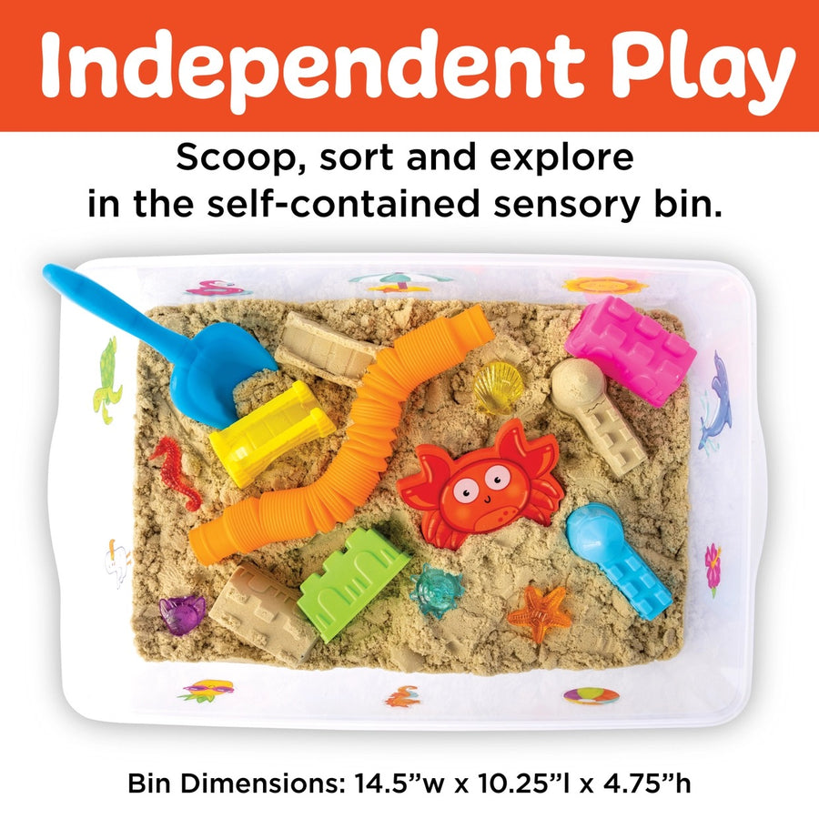 Sensory Bin Activity Bin For Kids-Beach