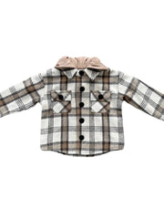 Hooded Shacket - Desert Plaid