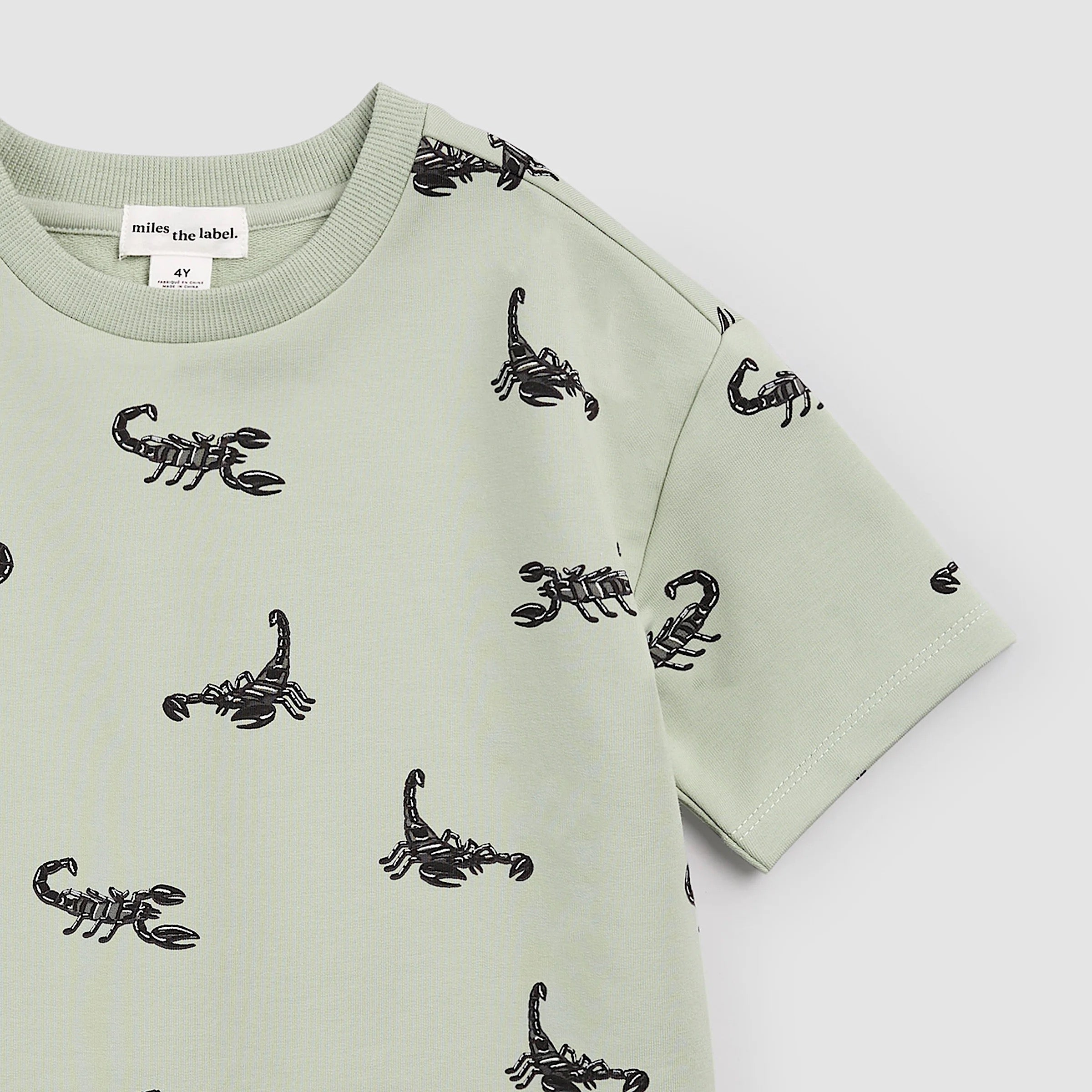 Scorpion on Sage Short Sleeve Sweatshirt