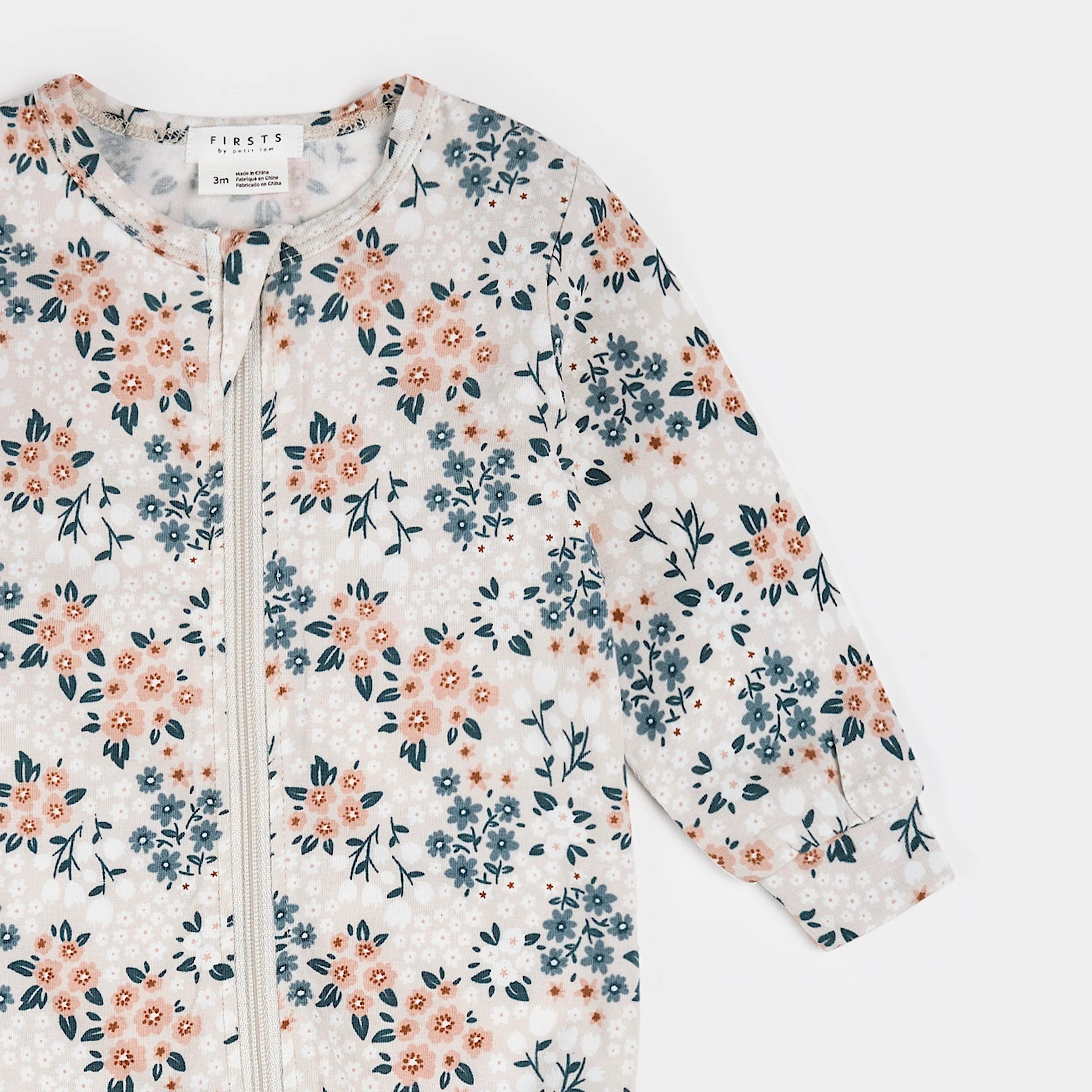 Spring Flowers Print on Creme Sleeper